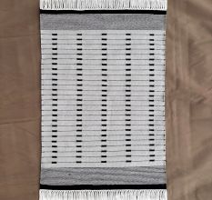 Handmade Grey Cotton Modern Dhurrie For Home